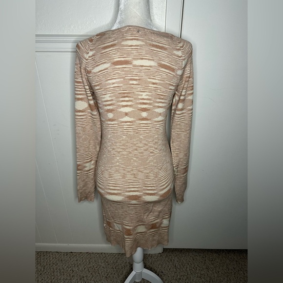 Altar'd State Tan and Cream Long Sleeve Body con Dress size L - Picture 3 of 8